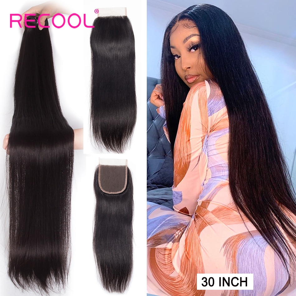 Recool 28 inch 30 32 38 40 Inch Bundles WIth Closure ..